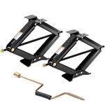 Pafessa RV Scissor Jack Stabilizer 6500lb Heavy Duty 24" RV Trailer Stabilizer Leveling Scissor Jack for RV Camper with Crank Handle - 2Pack