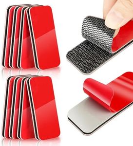 Heavy Duty Adhesive Hook and Loop Strips, Made of 3M, 8 Sets (1.18” x 3.15”), Waterproof & Heat Resistant – Strong Mounting Fastener for Indoor Outdoor, Wall, Glass, Tile, Metal, Wood