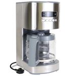 Kenmore Filter Coffee Machines 12-Cup Drip Coffee Makers with 1.8L Glass Pot for Ground Coffee Digital Display Programmable Timer Auto Shut Off Warming Plate Reusable Filter Kitchen Appliances Silver