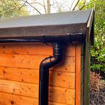 Plastic Guttering Kit For Sheds Round Gutter (Black, 3 Meters)