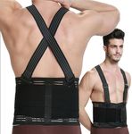 Neotech Care Adjustable Back Support Belt with Removable Braces (Black, Size S)