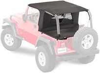 MasterTop Ultimate Summer Combo in Black Twill Fabric| Fits 1997-2002 Jeep TJ Wranglers|Bimini Plus Top, Wind Stopper Plus and Tonneau| Requires Header channel & Dr Surrounds for install|14814224