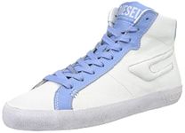 Diesel Men's Leroji Sneaker, White/Placid Blue-H9474 high, 7 UK