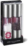 Cole & Mason H56390P Oslo Salt and Pepper Mills, Precision+, Stainless Steel/Acrylic, 185 mm, Gift Set, Includes 2 x Salt and Pepper Grinders