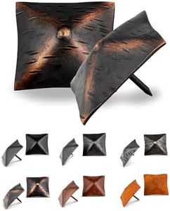 100 Pack 2 Inch Large Square Clavos Decorative Nails – Oil Rubbed Bronze – Rustic Square Head Fasteners for Farmhouse Shutter, Faux Wood Beams, Barn Door, Shutters, and Gates – Ornamental Wood Accent
