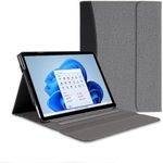 Tablet Case For Microsoft Surface GO 3/GO 2/GO1 10.5 Inch - Multiple Angle Viewing Cover with Pocket & Stylus Holder (Grey)