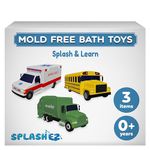 Mold Free Bath Toys for Babies and Toddlers, Car No Hole Bath Toys, Non Squirting Bath Toys no Mold for Tub, Beach, Pool, BPA-Free, Safe, Fun Infant Baby Bath Toys No Holes 0 1 3 6 12 18 Month