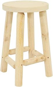 Sunnydaze 24-Inch Fir Wood Backless Counter-Height Stool - Unfinished