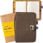 LOCHBY Field Journal, Planner, Sketchbook - Waxed Canvas - Water Resistant Cover - Stout Pen Loop - Multiple Pockets, Colors & Refill Options - Stylish & Durable for Journaling and Writing - for Men / Women - 6.75” x 9.75” x 1”
