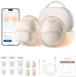 eufy Security Breast Pump S1 Pro, Heated Wearable, Slim Hands-Free with Industry-Leading HeatFlow Tech, Wireless Charging Case, App-Controlled OptiRhythm, Hospital-Grade Suction, in-Bra Use