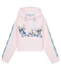 Disney Stitch Hoodie for Girls - Cropped Sweatshirt Fashion Top for Girls and Teenagers 7-14 Years - Stitch Gifts (9-10 Years, Dusty Coral)