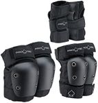 Pro-Tec Kids Street Elbow, Knee, and Wrist Pad Protective Gear Set, Youth Small, Black