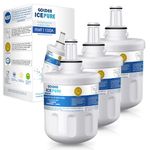 GOLDEN ICEPURE Refrigerator Water Filter, Compatible with Samsung Fridge Filter Cartridges, Replacement for Samsung DA29-00003G DA29-00003F DA29-00003B DA29-00003A DA97-06317A HAFIN1, 3 Pack