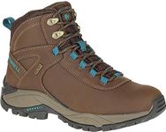 Merrell Women's Vego Mid LTR Leisure Time and Sportwear Boots, Dark Earth/B.Blue (Multicolor), 7.5 UK