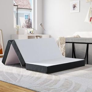 Folding Mattress with Hand Bag,4 Inch Tri-fold Memory Foam Mattress with Washable Cover,Foldable Mattress fits for Travel,Camping,Floor,Portable Bed Mattress,4" Twin Trifold Mattress(75"*38"*4")