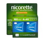 Nicorette Lozenges Nicotine Quit Smoking Aid, Fruit Flavour - 2mg, 160 count