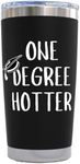 KLUBI One Degree Hotter Tumbler 20 Ounce Graduation Gifts for Her Hotter By One Degree PhD Graduation Gifts College Graduation Gifts for Women Masters Degree Graduation Gifts One Degree Hotter Cup Mug