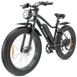 isinwheel M10Plus Electric Bike for Adults, 1000W Peak Motor, 120KM Pas Range & 45KM/H Speed, 26"*4.0 Fat Tire, Commuting Electric Mountain Bicycle with 48V 13Ah Removable Battery & Front Suspension