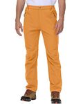 Rdruko Ski Trousers Mens,Fleece Lined Tousers Men,Waterproof Trousers Mens,Thermal Trousers Men,Ski Pants Mens,Winter Trousers Men Orange 36