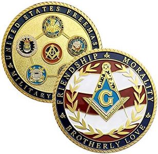 US Masonic Veteran Challenge Coin Military Family Collectibles-Army Navy Air Force Marine Corps Coast Guard