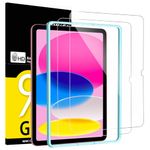 NEW'C Pack of 2 Screen Protectors for iPad 10th Generation 10.9 Inch (2022) and Alignment Tool, Tempered Glass Film, 9H Hardness, HD Screen Protector, 0.33 mm Ultra Clear