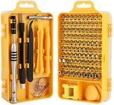 Screwdriver Set,110 in 1 Precision Screwdriver Repair Tool Kit,Fomatrade Magnetic Driver Kit Professional Repair Tool Kit for iPhone X, 8,7 Cellphone Computer Tablet PC Electronics Devices (Yellow)