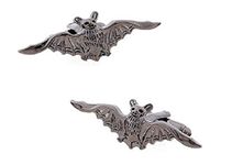 MRCUFF Bat Vampire Halloween Wings Pair Cufflinks in a Presentation Gift Box & Polishing Cloth