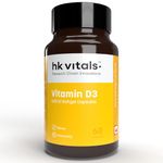 HealthKart hk vitals Vitamin D3 (600 IU) (60 Capsules) | With Sunflower Oil, Promotes Calcium Absorption | Bone Health, Muscle Strength & Immunity