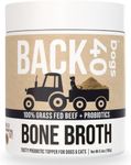 Back 40 Dogs Grass-Fed Beef Bone Broth Powder for Dogs with Probiotics, Chondroitin & Glucosamine – Supports Gut Health, Joint & Immune System – Human Grade Dog Food Toppers for Picky Eaters, 6.4oz