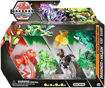 Bakugan Evolutions, Dragonoid and Sluggler Battle Strike Pack, 6 Action Figures, 9 Trading Cards, 8 BakuCores, Kids Toys for Boys, 6 and Up