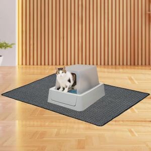 Mats Avenue Multipurpose Machine Made Extra Large Mat for Cat Litter Box and Tray/Cat Feeding Mat/Trained Dog Feeding Mat 60x90 CM Washable with Wool Yarn End Finishing Set of 1