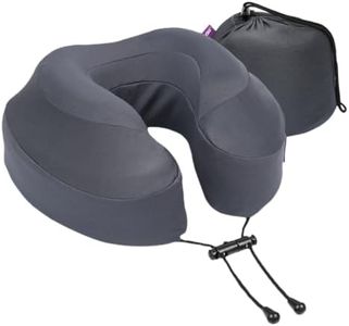 Cabeau Evolution Plus Travel Neck Pillow - Memory Foam Neck Support - Comfort On-The-Go for Airplane, Train, and Car - Slate