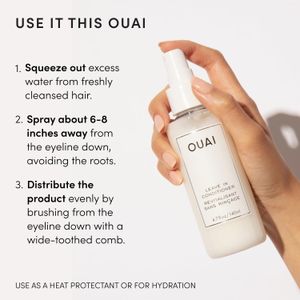 OUAI Leave-In Conditioner & Heat Protectant Spray – Detangling, Shine, 140ml