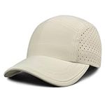 Outdoor Shaping Ultra-Light Breathable, Baseball Cap Flat-Top Sport, Quick-Dry Hat with Side Ventilation, Summer Outdoor Cap Adjustable, Hiking Running Travel Daily Wear Khaki