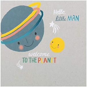 Hallmark Tarjeta de felicitación de nacimiento para bebé, diseño de planetas