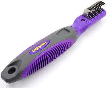 Dog Mat Remover by Hertzko – Grooming Comb, Brush for Dogs, Cats, Small Animals - Dematting Tool, Dog Brush for Tangles & Knots for Long Haired Dogs, Short Haired Dogs, and Rabbit Bedding (Large)