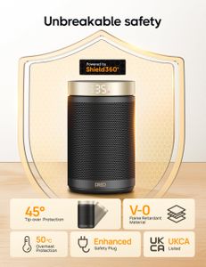 Dreo 1500W Electric Space Heater – Portable Gold Room Heater