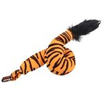 Bohue Animal Tail Plush Tail Tiger Leopard Cow Tail Costume Accessories Dress Up Props for Halloween Cosplay Party (Tiger)