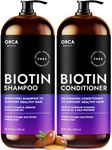 Biotin Shampoo and Conditioner for Women and Men - Volumizing Shampoo and Conditioner Set to help boost thinning hair - Hydrating, Nourishing Shampoo and Conditioner