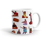 Clapcart Printed Designer Coffee Mug/Cup - White Ceramic Mug (Musical Instrument Art - Design Print Coffee Mugs)