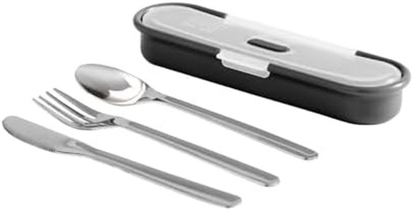 BUILT NY Gourmet Bento 4-Piece Utensil Set Black and Gray