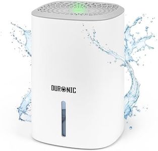 Duronic DH06 WE Luftentfeuchter | Leiser Entfeuchter für 5-10m² Räume | Kleiner Kondenstrockner mit 0,8 Liter Wassertank | 23 Watt Raumentfeuchter gegen Schimmel | Gegen Kondenswasser im Schlafzimmer