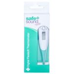 Safe and Sound Flexible Tip Digital Thermometer for Adults, Children and Babies Oral, Underarm or Rectal Temperature Readings. Batteries Supplied