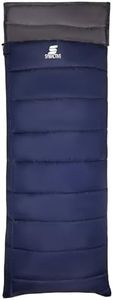 Amazon Brand - Symactive Sleeping Bag Camp Lite 3°C to 20°C, Lightweight Camping Sleeping Bag for Indoors & Outdoors (Blue, for Adults Upto 6.8 Ft)