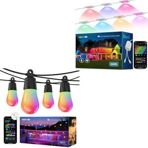Lepro Bundle - ZB1 Outdoor String Lights 100ft & EE1 Permanent Outdoor Lights 300ft