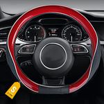 NIKAVI Tech Steering Wheel Cover (Small - D)(36 cm) Red