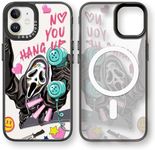 casevivid Magnetic for iPhone 11 Magsafe Case Cute Aesthetic - Durable Fashion Funny Phone Case - Girly Skeleton Pattern Print Cover Design for Woman Girl 6.1 inches Black