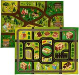 EXCELLO GLOBAL PRODUCTS Kids Activity Rugs Set 4.92 x 6.56 ft. - Country and City Roads