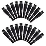 SHULLIN 20pcs Electric Shaver Cleaning Brush Shaving Razor Brush Replacement Brushes Nylon Anti Static Cleaning Brushes for electric shaver keyboard laptop camera lens glasses computer(Black)