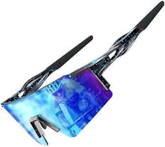 ATTCL Bike Sunglasses, Cycling Polarized Sunglasses for Women and Men, UV Protection Big Frame Black+blue+blue 550